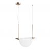 Lustra LED 9W metal alama periata, sticla transparenta VERSA