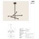 Candelabre, Lustre - Lustra LED 40W KERI metal bronz antic inchis
