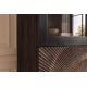 Vitrine - Vitrina design vintage GOLDEN SUNSET 180cm lemn negru/ auriu