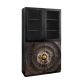 Vitrine - Vitrina design vintage GOLDEN SUNSET 180cm lemn negru/ auriu