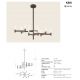 Candelabre, Lustre - Lustra LED 65W KERI metal bronz antic inchis