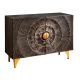 Comode - Comoda design vintage GOLDEN SUNSET 100cm lemn negru/ auriu