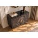 Comode - Comoda design vintage GOLDEN SUNSET 100cm lemn negru/ auriu
