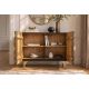 Comode - Comoda design vintage GOLDEN SUNSET 100cm lemn negru/ auriu