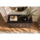 Comode - Comoda design vintage GOLDEN SUNSET 100cm lemn negru/ auriu