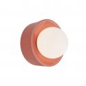 Aplica de perete din ceramica roz si sticla Rainbow