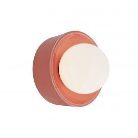 Aplice, corpuri de iluminat pentru pereti - Aplica de perete din ceramica roz si sticla Rainbow