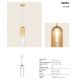 Pendule, Lustre suspendate - Lustra, Pendul LED modern sticla champagne SAPEL