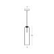 Pendule, Lustre suspendate - Lustra, Pendul LED modern sticla champagne SAPEL