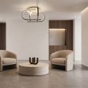 Lustra LED aplicata tavan SILCO negru/ alb