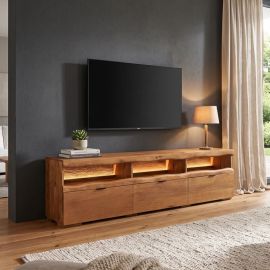 Comode - Comoda TV din lemn de mango cu iluminare LED GRAND 180cm