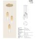 Pendule, Lustre suspendate - Lustra cu 3 pendule LED sticla champagne SAPEL
