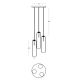 Pendule, Lustre suspendate - Lustra cu 3 pendule LED sticla champagne SAPEL