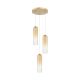 Pendule, Lustre suspendate - Lustra cu 3 pendule LED sticla champagne SAPEL