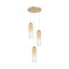 Lustra cu 3 pendule LED sticla champagne SAPEL