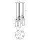 Pendule, Lustre suspendate - Lustra cu 6 pendule LED sticla champagne SAPEL