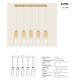 Pendule, Lustre suspendate - Lustra cu 5 pendule LED sticla champagne SAPEL
