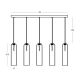 Pendule, Lustre suspendate - Lustra cu 5 pendule LED sticla champagne SAPEL