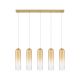 Pendule, Lustre suspendate - Lustra cu 5 pendule LED sticla champagne SAPEL