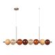 Pendule, Lustre suspendate - Lustra suspendata LED liniara cu sticla colorata OLIO
