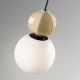 Pendule, Lustre suspendate - Pendul din ceramica bej si sticla Caeli