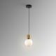 Pendule, Lustre suspendate - Pendul din ceramica bej si sticla Caeli