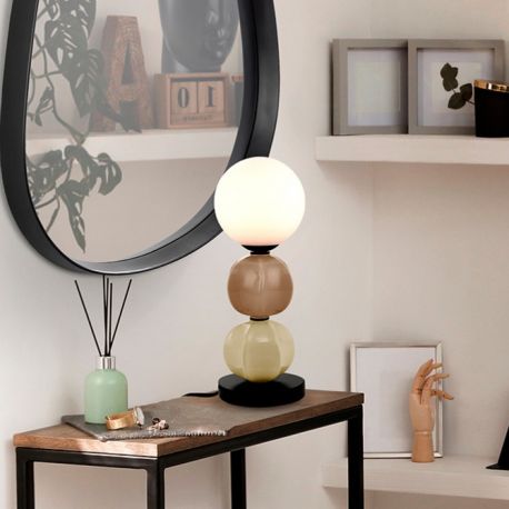 Veioze - Lampa, Veioza din ceramica si sticla Caeli