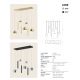Pendule, Lustre suspendate - Lustra tavan dreptunghiulara cu pendule LED, LORR auriu
