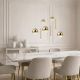 Pendule, Lustre suspendate - Lustra tavan dreptunghiulara cu pendule LED, LORR auriu