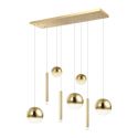 Lustra tavan dreptunghiulara cu pendule LED, LORR auriu