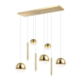 Pendule, Lustre suspendate - Lustra tavan dreptunghiulara cu pendule LED, LORR auriu