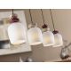 Pendule, Lustre suspendate - Lustra cu 4 pendule din ceramica si sticla Dunia