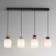 Pendule, Lustre suspendate - Lustra cu 4 pendule din ceramica si sticla Dunia