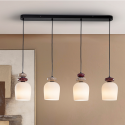Lustra cu 4 pendule din ceramica si sticla Dunia