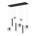 Lustra tavan dreptunghiulara cu pendule LED, LORR negru
