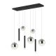 Pendule, Lustre suspendate - Lustra tavan dreptunghiulara cu pendule LED, LORR negru