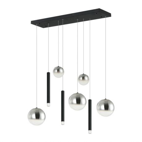 Pendule, Lustre suspendate - Lustra tavan dreptunghiulara cu pendule LED, LORR negru
