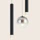 Pendule, Lustre suspendate - Lustra tavan rotunda cu pendule LED, LORR negru