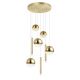 Pendule, Lustre suspendate - Lustra tavan rotunda cu pendule LED, LORR auriu