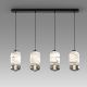 Pendule, Lustre suspendate - Lustra moderna cu 4 pendule LED Bianca