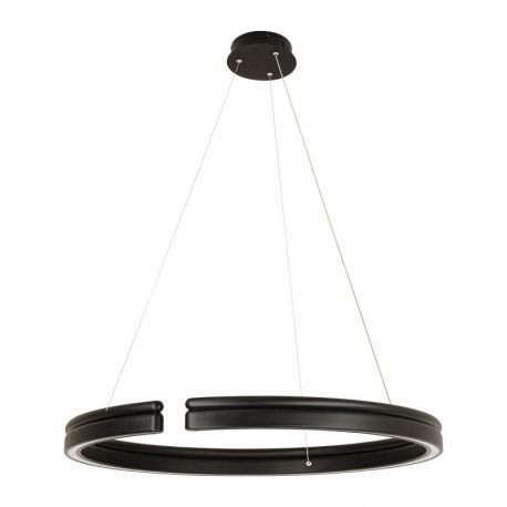 Pendule, Lustre suspendate - Lustra LED circulara iluminat sus si jos PICO negru 80cm