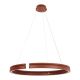 Pendule, Lustre suspendate - Lustra LED circulara iluminat sus si jos PICO maro 80cm