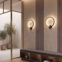 Aplica LED circulara iluminat ambiental POLA negru/ auriu