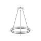 Pendule, Lustre suspendate - Lustra LED circulara iluminat sus si jos PICO maro 60cm