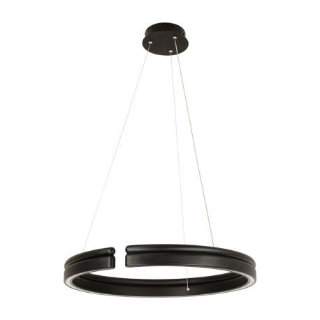 Pendule, Lustre suspendate - Lustra LED circulara iluminat sus si jos PICO negru 60cm