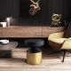 Masute Living - Masuta laterala negru cu auriu Esina