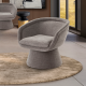 Fotolii - Fotoliu LUX modern cu tesatura chenille gri inchis Martina