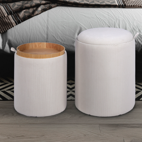 Banchete-Tabureti - Set 2 tabureti cu sezut reversibil / tava Milo