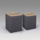 Banchete-Tabureti - Set 2 tabureti cu sezut reversibil / tava Nero