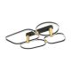 Lustre aplicate - Lustra aplicata tavan LED iluminat ambiental POLA negru/ auriu